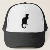  Halloween, Spooky Art Nouveau Black Cat Trucker Pet (Voorkant)