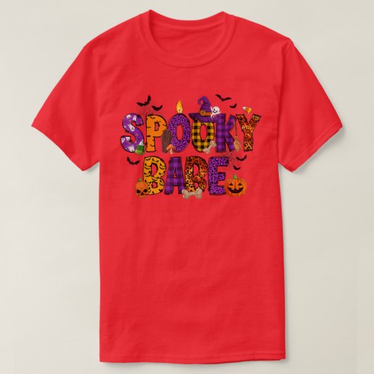 Halloween Spooky Babe Pumpkin Leopard Halloween Ba T-shirt (Design voorkant)