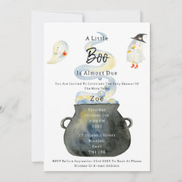 Halloween Spooky Babyshower Invitation Kaart