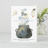Halloween Spooky Babyshower Invitation Kaart (Staand voorkant)