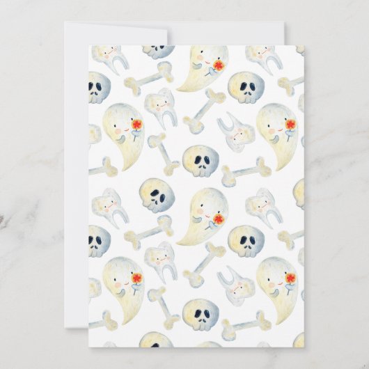 Halloween Spooky Babyshower Invitation Kaart (Achterkant)