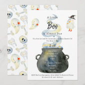 Halloween Spooky Babyshower Invitation Kaart (Voorkant / Achterkant)