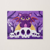Halloween Spooky Bat Cat Skulls Kinder Puzzle Legpuzzel (Horizontaal)