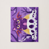 Halloween Spooky Bat Cat Skulls Kinder Puzzle Legpuzzel (Verticaal)