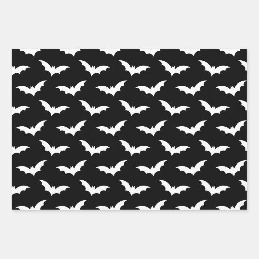 Halloween Spooky Bat Decoration Pattern Inpakpapier Vel (Voorkant 3)