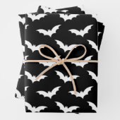 Halloween Spooky Bat Decoration Pattern Inpakpapier Vel (In situ)
