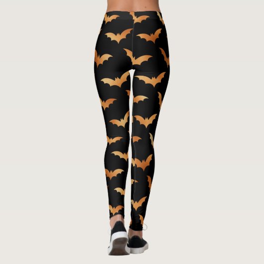 Halloween Spooky Bat Decoration Pattern Leggings (Achterkant)