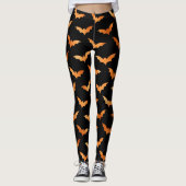 Halloween Spooky Bat Decoration Pattern Leggings (Voorkant)