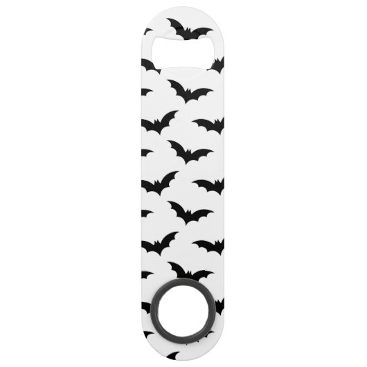 Halloween Spooky Bat Decoration Pattern Speed Flessenopener (Achterkant)