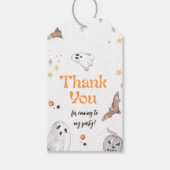 Halloween Spooky Bat Ghost Birthday Bedankt Cadeaulabel (Voorkant)