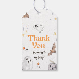 Halloween Spooky Bat Ghost Birthday Bedankt Cadeaulabel