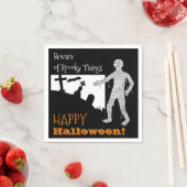 Halloween Spooky Bats Cemetery Mummy Black Sinaasa Servet (Insitu)