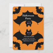Halloween Spooky Bats on Oranje Kaart (Voorkant)