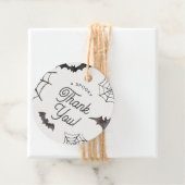 Halloween Spooky Bedankt Gray Bats & Spiderweb Bedankjes Labels (In situ)