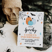 Halloween Spooky Birthday Blue Pumpkins Kaart