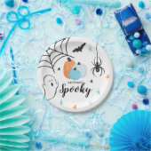 Halloween Spooky Birthday Blue Pumpkins Papieren Bordje (Feest)
