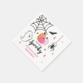 Halloween Spooky Birthday roze pomkins Napkins Servet (Hoek)