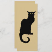  Halloween, Spooky Black Cat Invitation Kaart (Voorkant / Achterkant)
