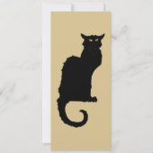  Halloween, Spooky Black Cat Invitation Kaart (Voorkant)