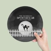 Halloween Spooky Black Cat Spooktacular Party Papieren Bordje
