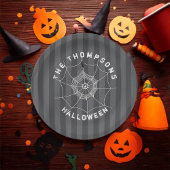 Halloween Spooky Black Spider Web Creepy Papieren Bordje