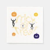 Halloween Spooky Bone Text Trick or treat Servet (Voorkant)