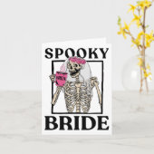 Halloween Spooky Bride Bruidsmeisje Skeleton Bache Kaart (Gele Bloem)