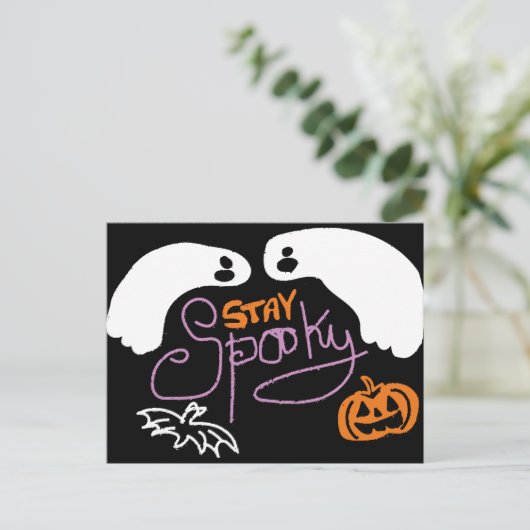 halloween spooky briefkaart (Staand voorkant)