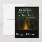 Halloween Spooky Briefkaart - Hell Is Empty (Voorkant / Achterkant)