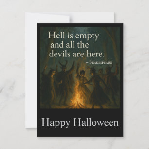 Halloween Spooky Briefkaart - Hell Is Empty