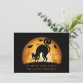 Halloween Spooky Bruiloft Dank u Kaart (Staand voorkant)