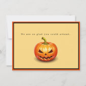 Halloween Spooky Bruiloft Dank u Kaart (Achterkant)