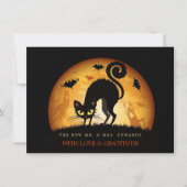 Halloween Spooky Bruiloft Dank u Kaart (Voorkant)