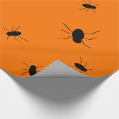 Halloween Spooky Bugs Sinaasappel Cadeaupapier (Hoek)