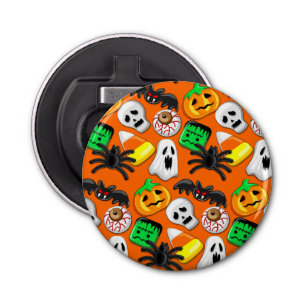 Halloween Spooky Candies Party Button Flesopener