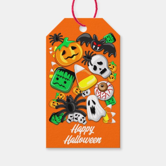 Halloween Spooky Candies Party Cadeaulabel (Voorkant)
