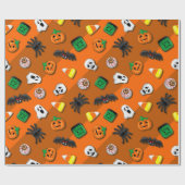 Halloween Spooky Candies Party Cadeaupapier (Vlak)