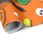 Halloween Spooky Candies Party Cadeaupapier (Rol Hoek)