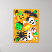 Halloween Spooky Candies Party Canvas Afdruk (Voorkant)