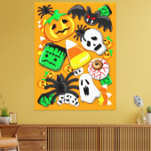 Halloween Spooky Candies Party Canvas Afdruk (Insitu (Woonkamer))