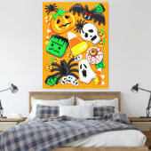 Halloween Spooky Candies Party Canvas Afdruk (Insitu (Slaapkamer))