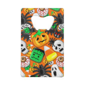 Halloween Spooky Candies Party Creditkaart Flessenopener (Achterkant)