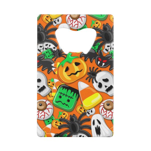 Halloween Spooky Candies Party Creditkaart Flessenopener (Achterkant)