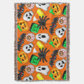 Halloween Spooky Candies Party Deken (Voorkant Verticaal)