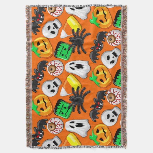 Halloween Spooky Candies Party Deken (Voorkant Verticaal)