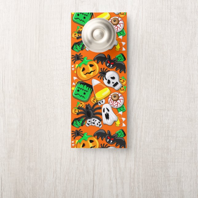Halloween Spooky Candies Party Deurhanger (Op knop)