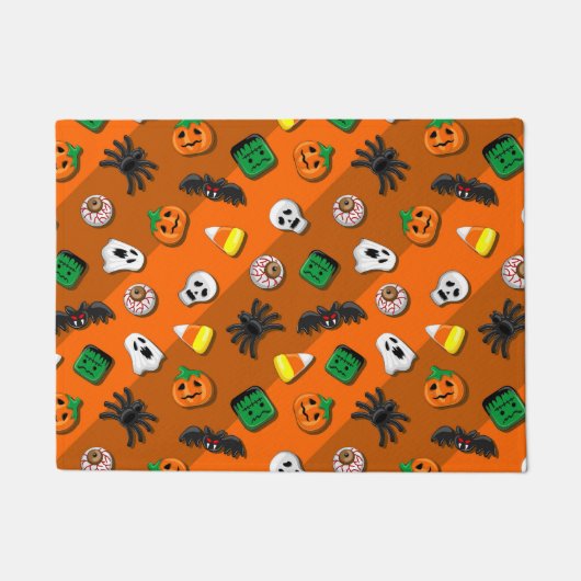 Halloween Spooky Candies Party Deurmat (Voorkant)