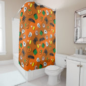 Halloween Spooky Candies Party Douchegordijn (In situ)