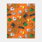 Halloween Spooky Candies Party Fleece Deken (Voorkant)