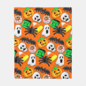 Halloween Spooky Candies Party Fleece Deken (Voorkant)